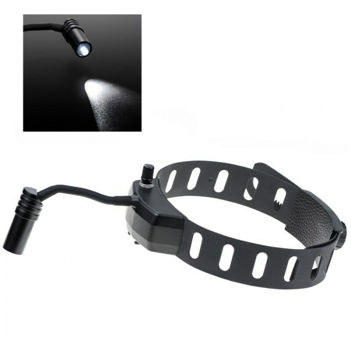 YUYO 5W LED Wireless Headband Head Light For Dental, ENT, And Medical Use - Black, Brightness Adjustable, US Stock