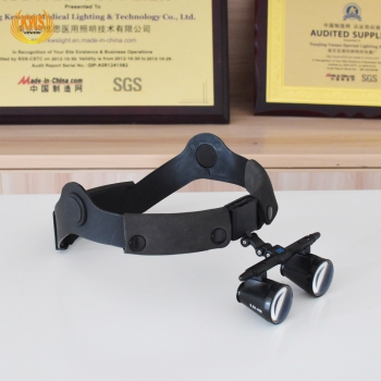 KWS FD-501G-2 2.5X/3.5X Head-bend one-way spiral dental binocular loupes