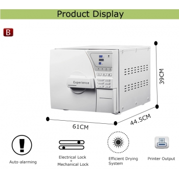 Dental Mini Autoclave Sterilizer Vacuum Steam 8-23L With Printer