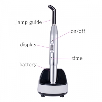 Dental Wireless LED Orthodontics Curing Light CL-D 2700mw/c㎡ 3 Second Guide Tip