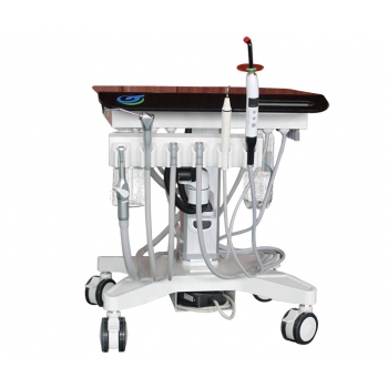 Greeloy GU-P302S Dental Movable Adjusted Treatment Unit Cart+Ultrasonic Scaler + Air Comprssor GU-P300S