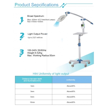 MLG M-88 3 Color Teeth Whitening Machine Dental LED Teeth Whitening Lamp