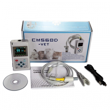 CONTEC CMS60D-VET Veterinary Pulse Oximeter Vet SPO2 Pulse Rate Monitor Ear/Tongue SPO2 Sensor