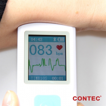 CONTEC Portable ECG/EKG Monitor PC Software Electrocardiogram Bluetooth Heart Rate Beat LCD Monitor PM10