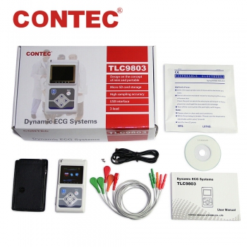 TLC9803 CONTEC 3-Lead ECG Holter 24 hour Monitor Recorder Sync Software Analyzer