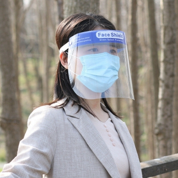 10Pcs High-definition Transparent Anti-Saliva Windproof Dustproof Hat Full Face Protective Cap Anti-Fog Face Shield