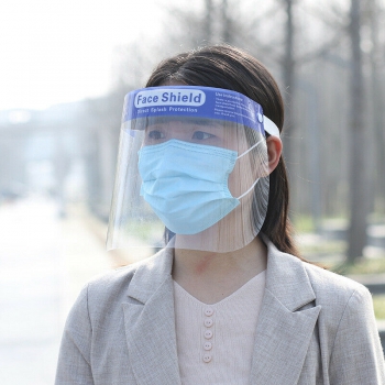 10Pcs High-definition Transparent Anti-Saliva Windproof Dustproof Hat Full Face Protective Cap Anti-Fog Face Shield