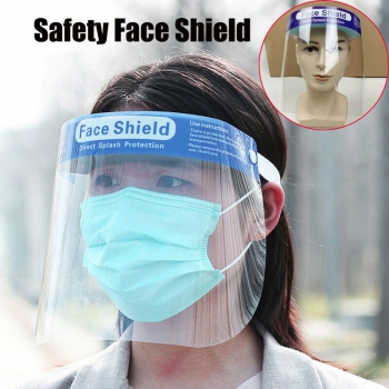 10Pcs High-definition Transparent Anti-Saliva Windproof Dustproof Hat Full Face Protective Cap Anti-Fog Face Shield
