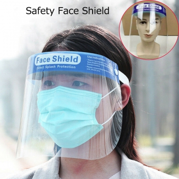 10Pcs High-definition Transparent Anti-Saliva Windproof Dustproof Hat Full Face Protective Cap Anti-Fog Face Shield