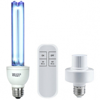 25W Quartz UVC+Ozone Germicidal Lamp Ultraviolet Light Bulb E27/E26 110v Cleans Air