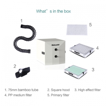 60W Pen-link Style Portable Desktop Fume Extractor Soldering Welding 3 Layer Filter RUIWAN RW80