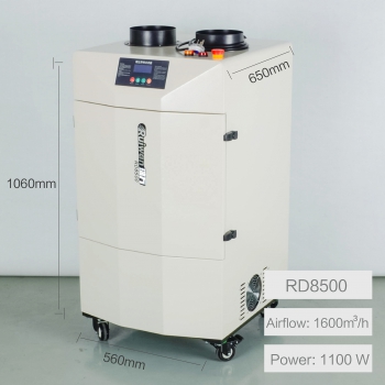 1100W Mobile Fume Extractor System Industrial & Commercial Dust Extraction Unit Machine Ruiwan RD8500