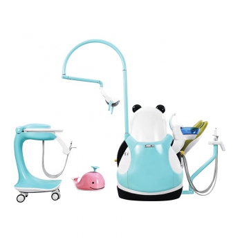 Cute comfortable children dental chair Panda shape and ocean style dental chair for children