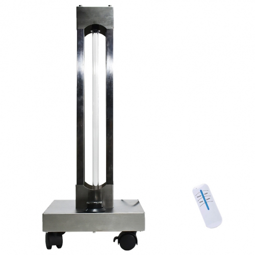 100-300W UVC +Ozone Stainless Steel Disinfection Lampe Ultraviolet Sterilizer Trolley with Radar Sensors