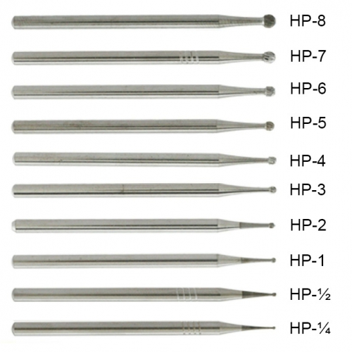 10Pcs Wave Dental Carbide Straight Handpiece Burs Round HP Burs 1/4 1/2 1 2 3 4 5 6 7 8 10#