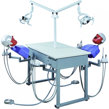 Jingle A4 Dental 2 Students training Double Teaching Manual Control Phantom Dental Simulation Unit