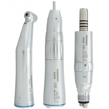 YUSENDENT CX235-1C Fiber Optic LED Low Speed Contra Angle Air Motor Handpiece Ki...