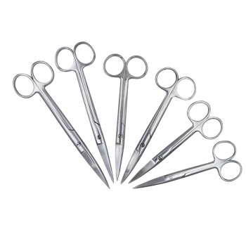 14cm/16cm/18cm Stainless Steel Surgical Scissors Straight Curved Tip Head Scissors Forceps for Dental Clinic