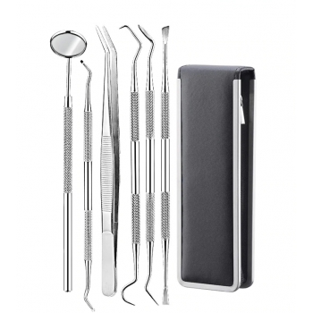 6Pcs/set Disposable Dental Mouth Mirror and Probe Stainless Steel Dentist Prepar...