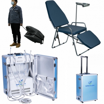 Greeloy GU-P204 Dental Portable Unit + GU-P101 Dental Chair + Storage Bag Kit