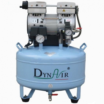 DYNAIR®DA7001 30L Dental Air Compressor Noiseless Oilless 152L/min 1-Driving-2 Stable NEW