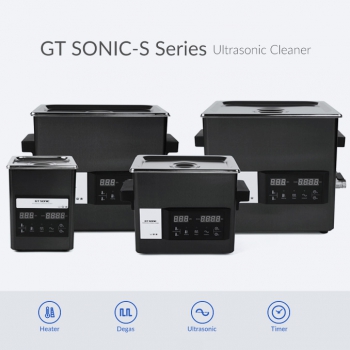 GT SONIC S-Series Touch Panel Ultrasonic Cleaner 2-9L 50-200W with Hot Water Cle...