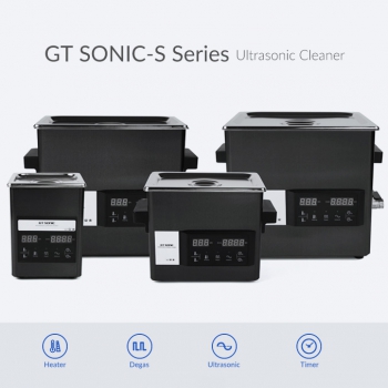 GT SONIC S-Series Touch Panel Ultrasonic Cleaner 2-9L 50-200W with Hot Water Cleaning