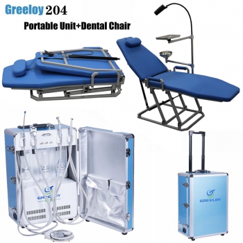 Greeloy GU-P204 Dental Portable Unit + GU-109 Dental Chair + Storage Bag Kit