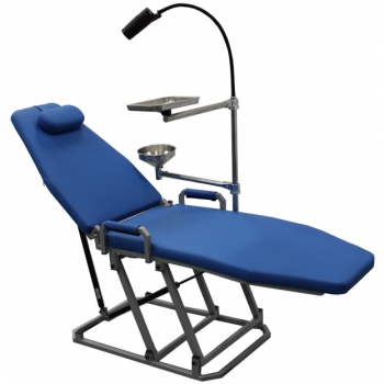 Greeloy GU-P 109 Dental Portable Chair Mobile 360° Folding Chair with LED Cold L...