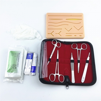 Surgical Suture Training Kit Skin Operate Suture Practice Model Training Pad Needle Scissors Tool Kit