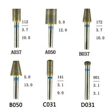 30 Pcs Dental Fully-Sintered Diamond Burs Dental Lab Tool Sets