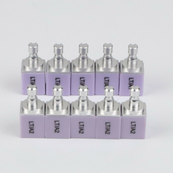 5Pcs C14 HT/LT Dental Lithium Dislicate Glass Ceramic Blocks E-max Cad Cam For S...