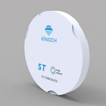 Kingch® 95*10-25mm ST/HT Dental Lab Zirconia Blank Compatible with Zirkon Zahn System System