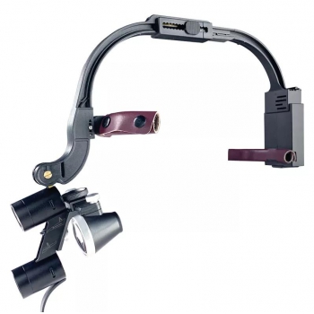 2.5X 3.5X Magnification Binocular + Dental Wireless LED Headband Headlight 5W