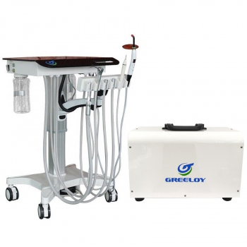 Greeloy GU-P302S Dental Movable Adjusted Treatment Unit Cart+Ultrasonic Scaler +...