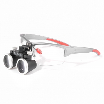 YUYO DY-117 Dental Binocular Loupes 3.5X-420mm Interpupillary Distance Adjustabl...