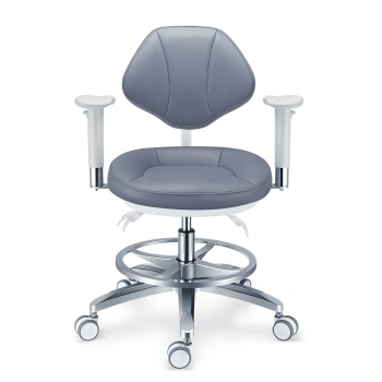 TYTC PLST-082-085 Microscope Dental Operator Chair Ergonomic Dental stool with Amrests + Back + Foot Ring