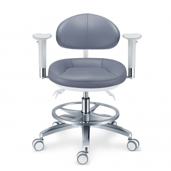TYTC PLST-082-085 Microscope Dental Operator Chair Ergonomic Dental stool with Amrests + Back + Foot Ring