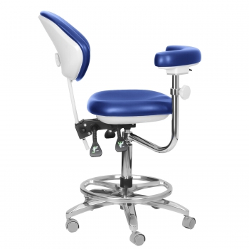 QIYUAN QY-600M-B2 Mobile Dental Assistant Stool Dental Operator Chair 360° Rotation Armrest