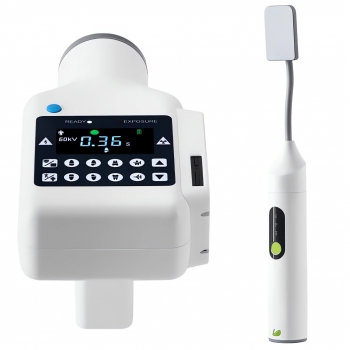 Dental Portable X-Ray Machine(Built-in Screen) + iRay Pluto 0002XW Dental Wireless X-Ray Sensor