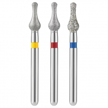 5pcs/Box Dental Diamond Bur (Grit Fine/Extra Fine/Medium)