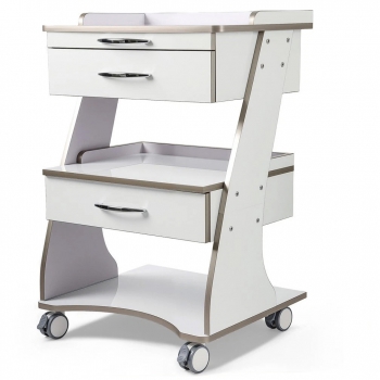 Dentech G06 Dental Storage Cabinet Double-Drawer Dental Cart with Instrument Tray