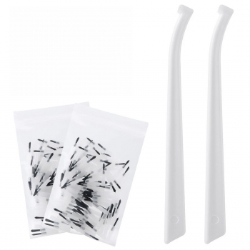 100pcs Disposable Dental Applicator Tips Brush + 2pcs Handles Replaceable Compos...