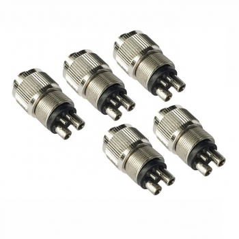 5Pcs Dental High Speed Handpiece 4 Holes to 2 Holes Converter