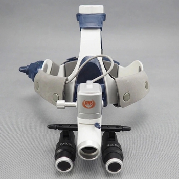 KWS FD501K 4.0X Binocular Dental Loupes + KD-205AY-2 5W LED Dental Headlight With 2 Batteries