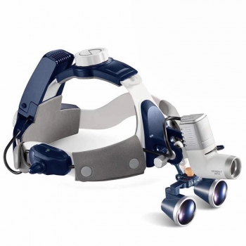 KWS FD501K 2.5X Binocular Dental Loupes + KD-205AY-2 5W LED Dental Headlight With 2 Batteries