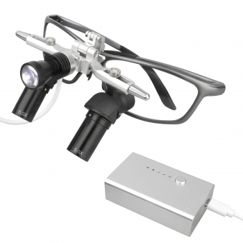 5.0X Dental Ergo Loupes with Pupil Distance Adjustment + 5W LED Headlight