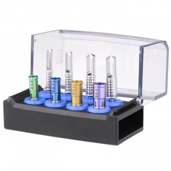 Dental Bone Bur Collector Kit Drill Set + Trephine Cutting Drill Set