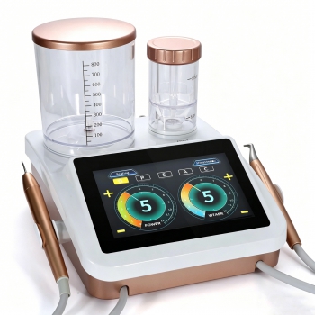 Dental Ultrasonic Scaler + Air Polisher 2 in 1 Periodontal Therapy Device with Titanium Tips & Foot Control