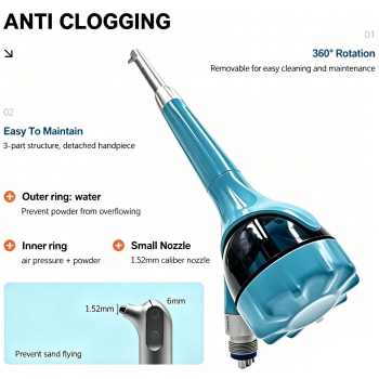 3H T7 Air Polisher Airflow Prophylaxis Handpiece (Supragingival + Subgingival)